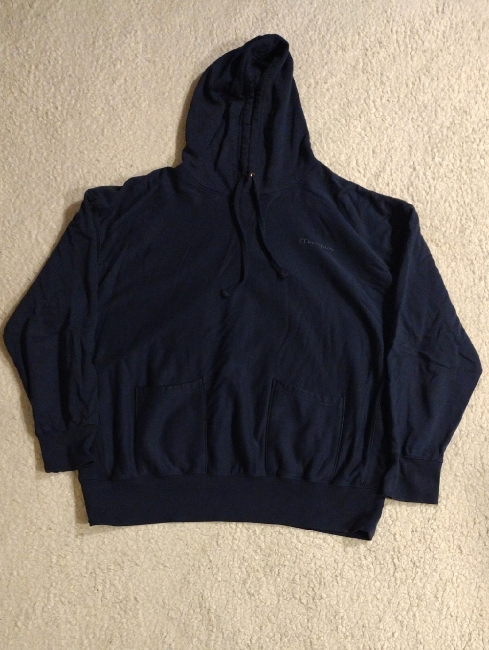Champion Size XL Navy Hoodie Pullover Hooded Sweatshirt Tracksuit Loose Baggy